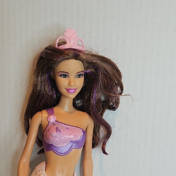 Barbie Mermaid Doll with Pink and Purple Tail - Picture 2 of 4
